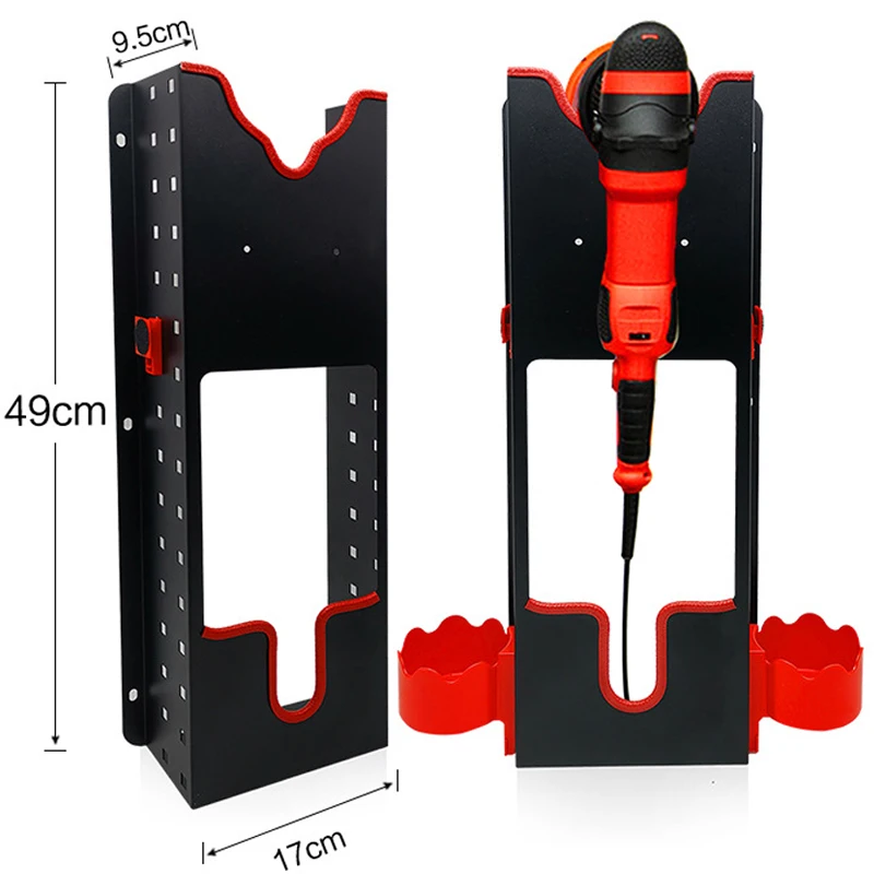 Car Polisher Hanger Angle Grinder Frame Tool with Wire Storage Rack Box for Buffer Machines Cutting Machines Polishing