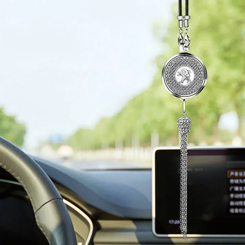 

Alloy Car Hanging Ornament Rearview Mirror Pendant Accessories for Peugeot 406 405 205 3008 206 5008 308 208 408 508 407 107 307