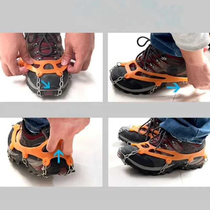 Outdoor Anti-Slip Crampons for Hiking Boots & Shoes Snow Climbing Climbing Hiking Mountaineering Slip Resistant Shoe Covers