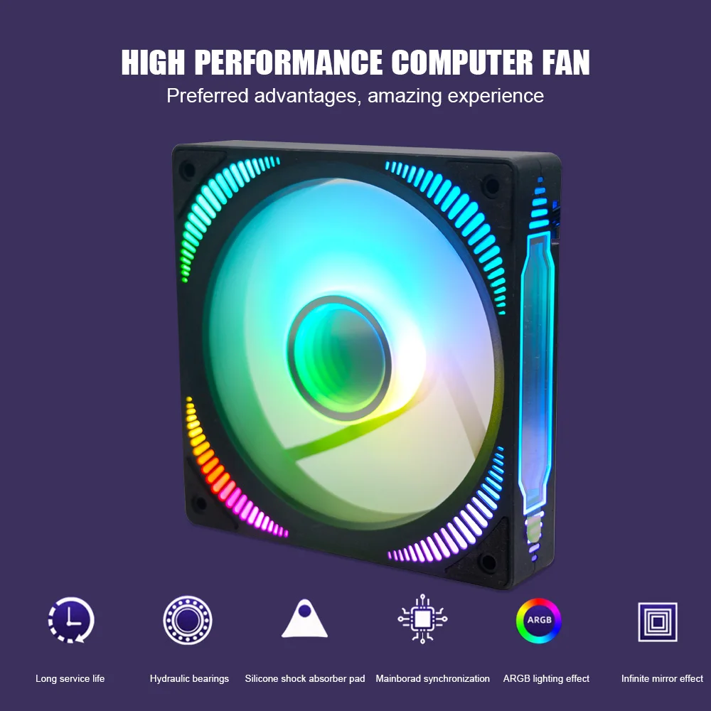 Manmu High Quality Fan 120mm 6Pin Pc Case Cooling Fan Pc Case Cooling Radiator Computer Case Fans