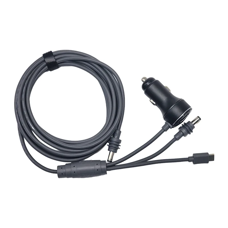 3-in-1 Digital Display Car Charger for Starlink Mini With PD65W Fast Charge Car Cigarette DC 12-24V Car Power Cable 18AWG
