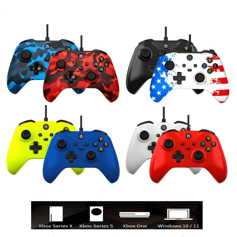 High Qaulity Gaming Controller USB Wired Gamepad for XboxS Xbox X Xbox One PC Steam with Hall Effect Joystick Vibration Controle