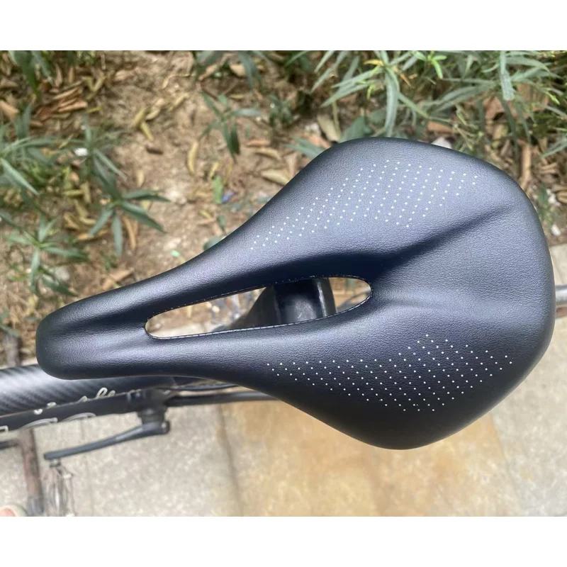 2024NEW Pu+carbon fiber saddle road mtb mountain bike bicycle saddle for man cycling saddle trail comfort races seat red white