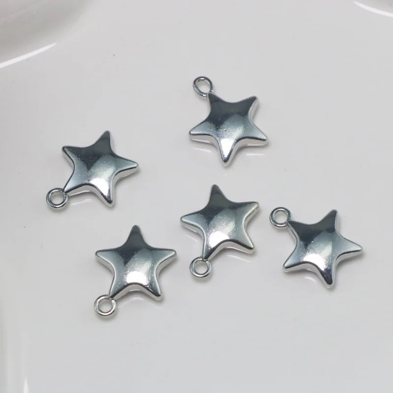 

5pcs/lot Solid Alloy Charms Smooth pentagram pendant for diy Jewelry Necklace Earring Backpack chains Making Accessories