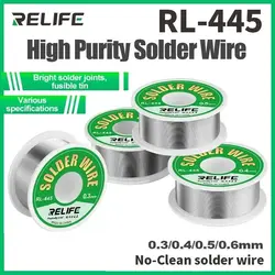 RELIFE RL-445 0.3/0.4/0.5/0.6mm High Purity Rosin Core Solder Wire for Mobile Phone Electronic Parts Repair Solder Wire Tool