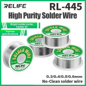 RELIFE RL-445 고순도 송진 코어 솔더 와이어, 휴대폰 전자 부품 수리 솔더 와이어 도구, 0.3mm, 0.4mm, 0.5mm, 0.6mm
