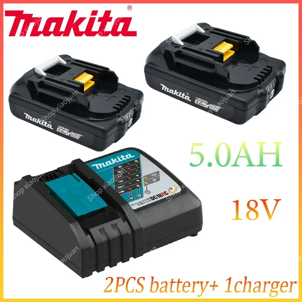 original Makita Rechargeable 18V 5.0Ah Li-Ion Battery BL1830 BL1815 BL1860 BL1840 194205-3 Replacement Power Tools Battery