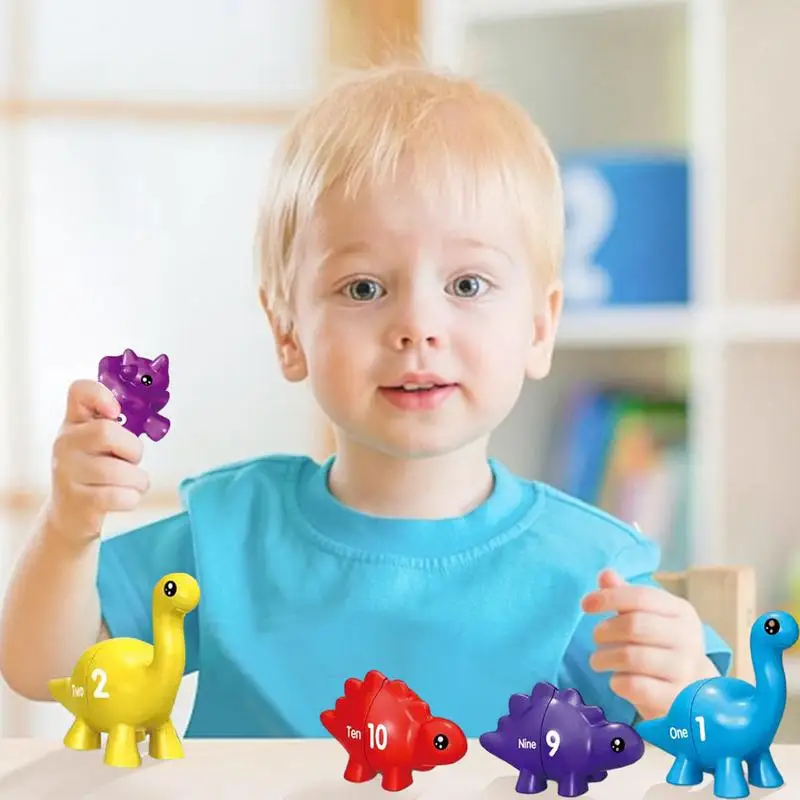 Dinosaur Matching Game Montessori Letter Number Matching Toy Cute Cartoon Dinosaur Toy for Early Education Boys & Girls Learning