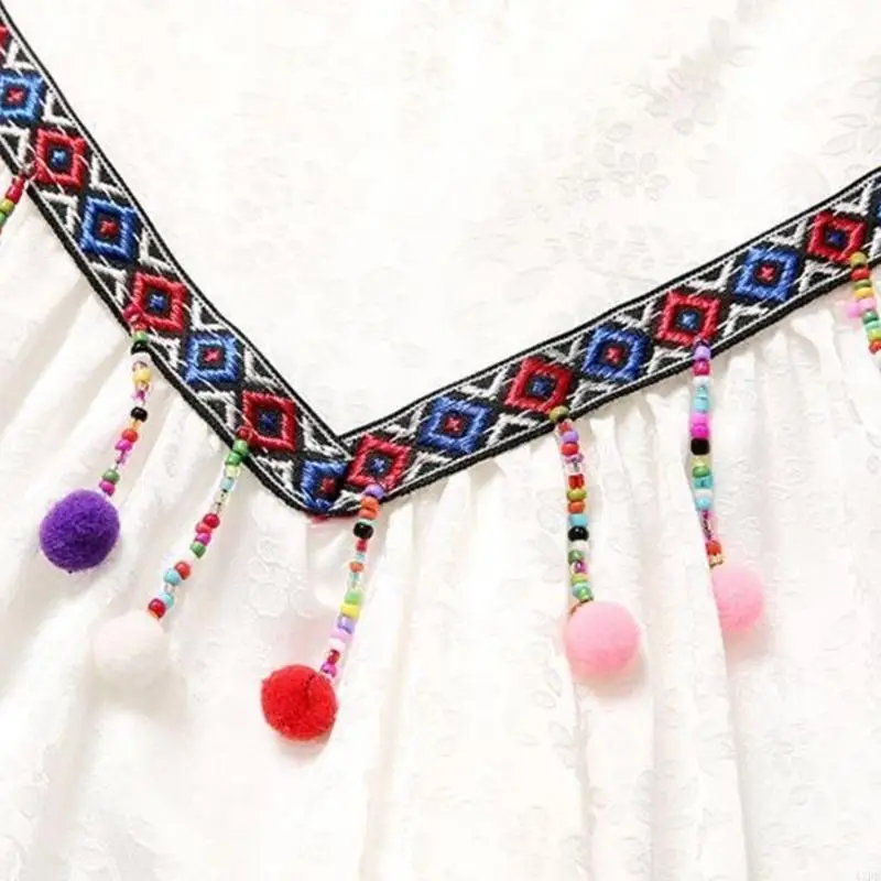  2-Piece Bohemian Charm Girls Clothing Set Ethnic Vest & Pants For Parties