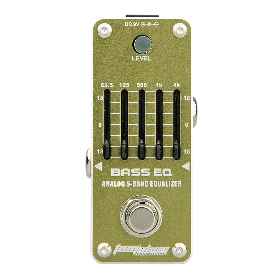 AROMA AEB-3 BASS EQ 5-Band Bass Equalizer Mini Analogue Effect Pedal True Bypass For Electric Guitar