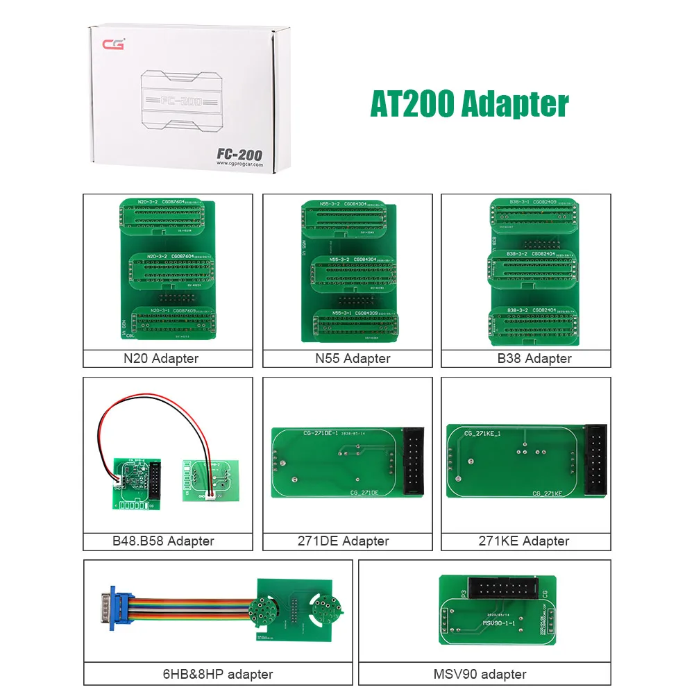 CGDI AT200 Adapter Work with FC200 No Need Disassembly including 6HP & 8HP/MSV90/N55/N20/B48/B58/B38 etc