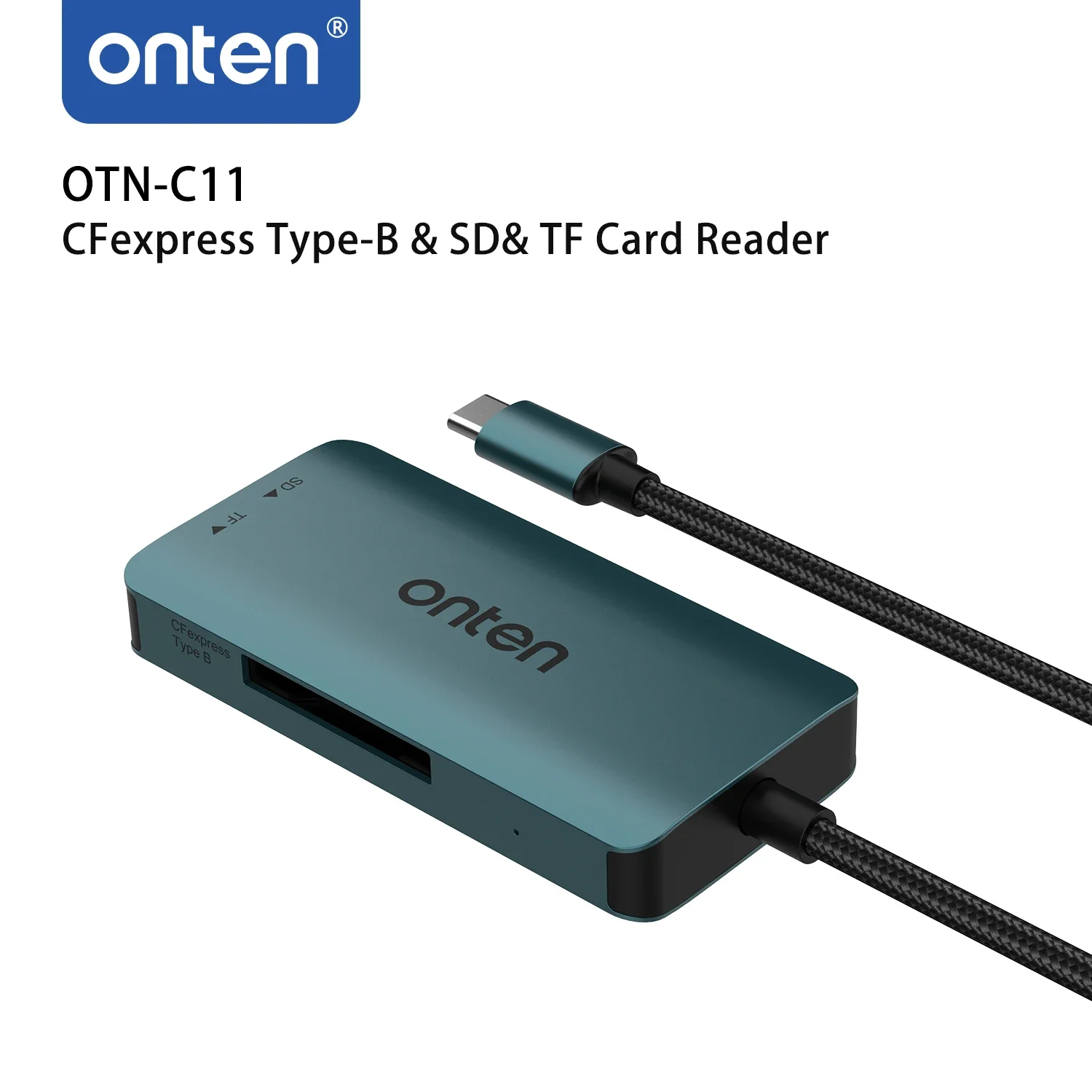 Onten Originele OTN-C11 Type C Cfexpress Type-B & Sd & Tf Kaartlezer Voor Macbook Samsung Huawei Xiaomi