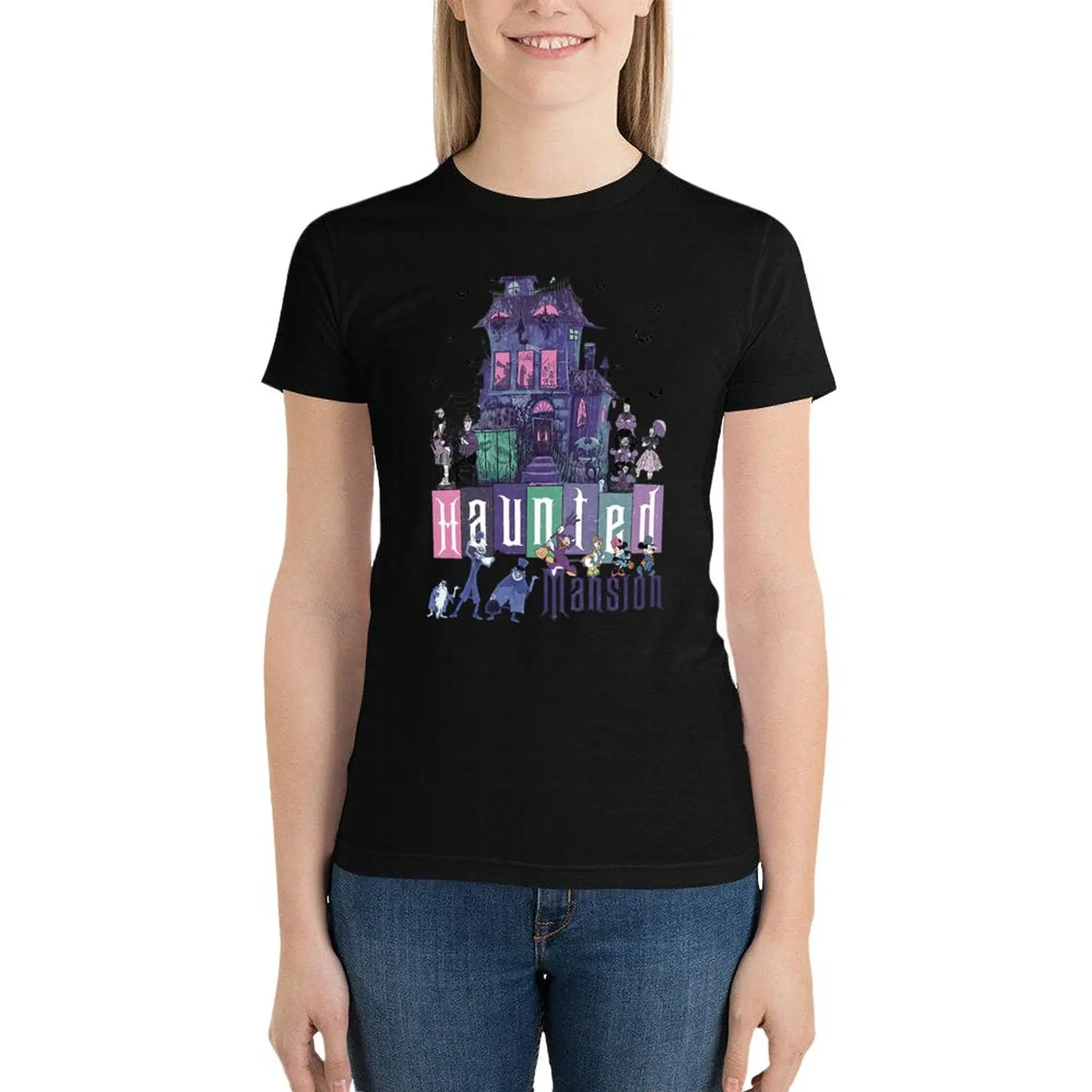 Haunted Mansion Halloween T-Shirt funny aesthetic clothes Blouse cute clothes new edition t shirts for Women