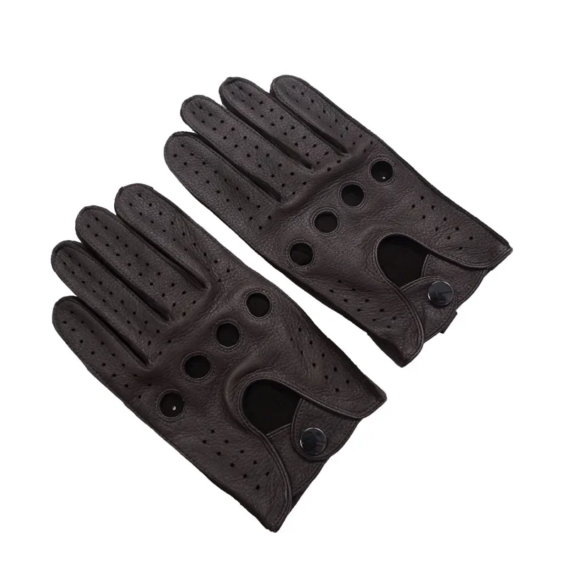 Locomotive riding, gloves Leather men's non-slip gloves, multi-season