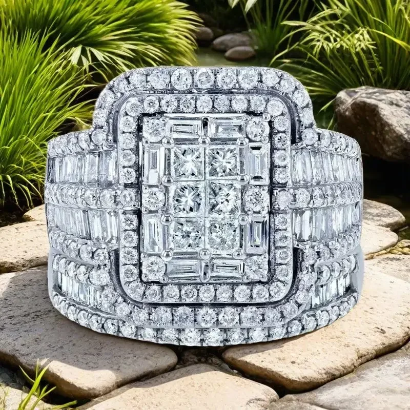 2026 New Elegant Women's Wedding Party Luxury Accessories Jewelry Fashion Crystal Zirconia Ring From Europe and America
