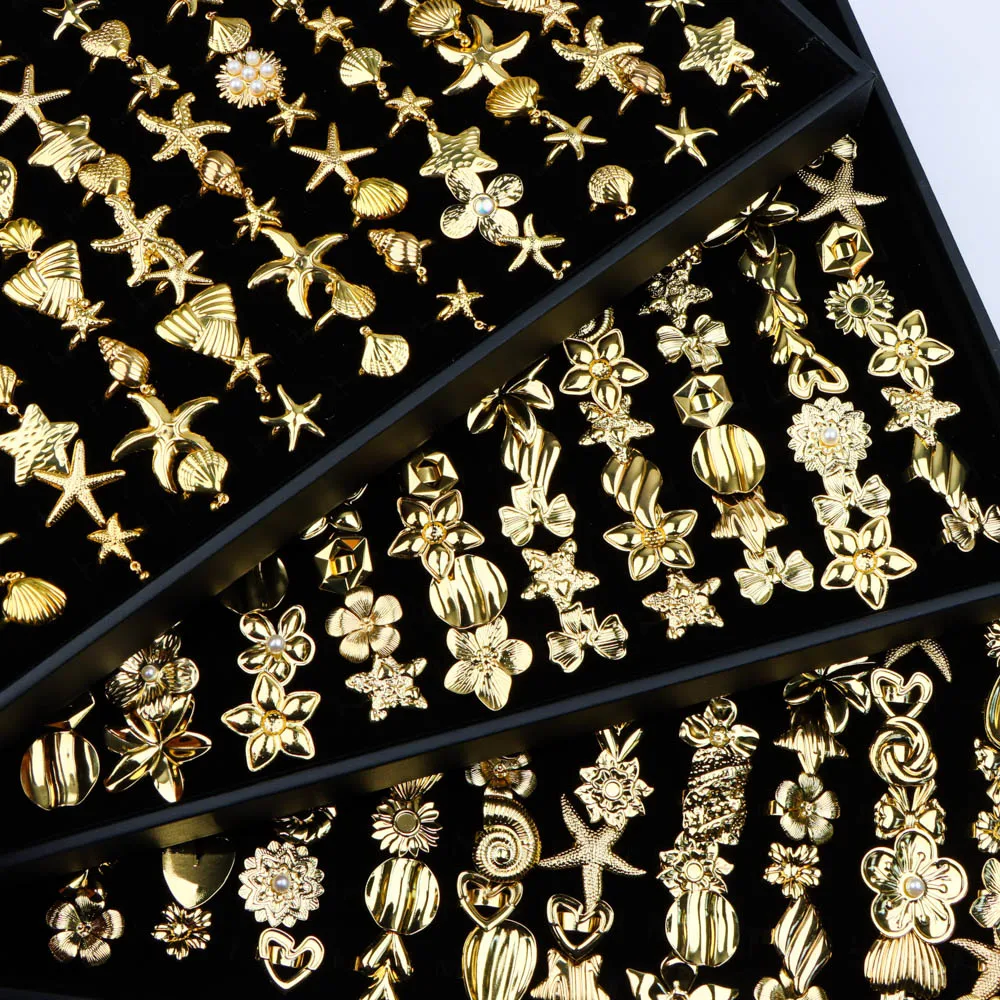 9/18pcs/Lot Fashion Elegant Exquisite Heart Start Geometry Charm Pearl Fingers Rings For Women Jewelry Party Gifts Accessories