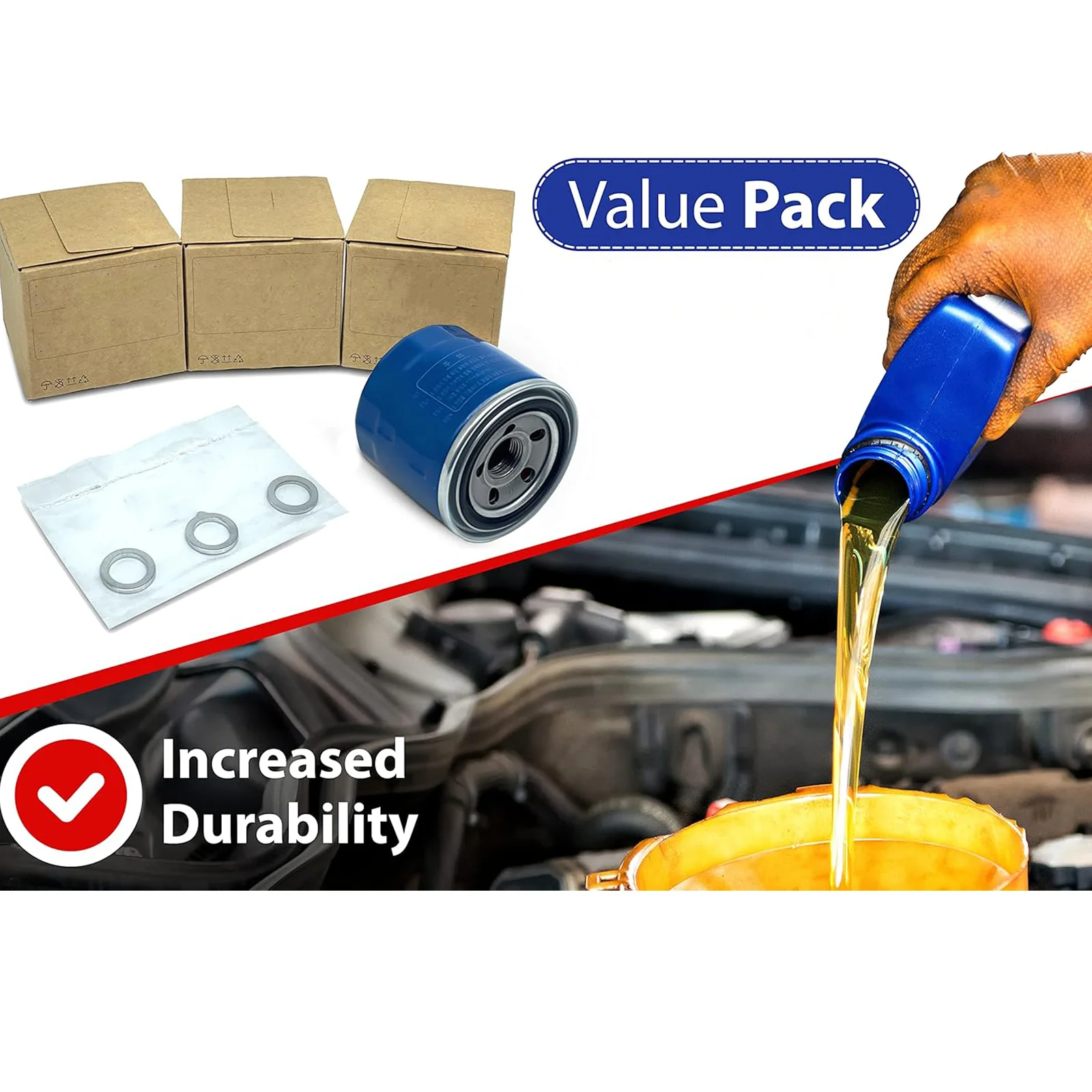 

6PACK/10PACK масляный фильтр и прокладки Подходит для двигателей Kia
