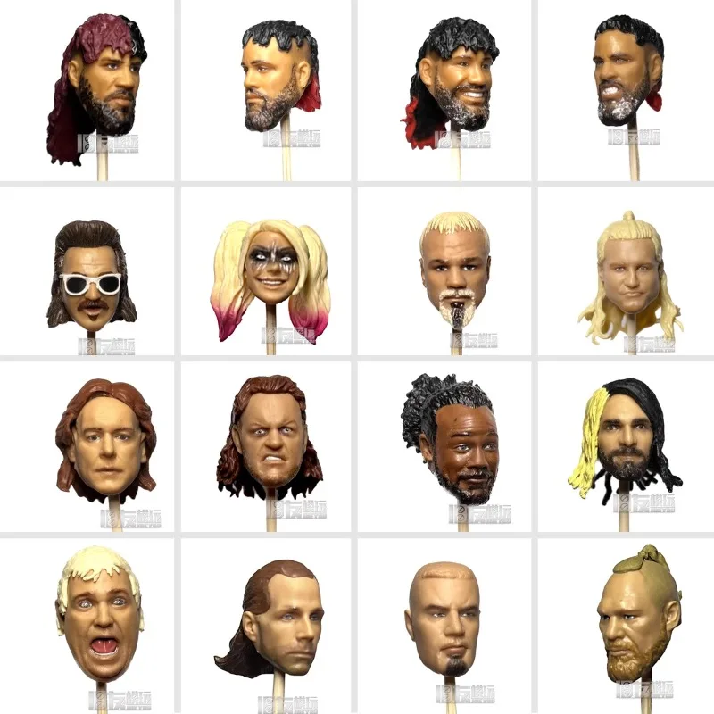 

Ring Wrestler Action Figure Accessories DIY New Straight Drawn Head Sculpture