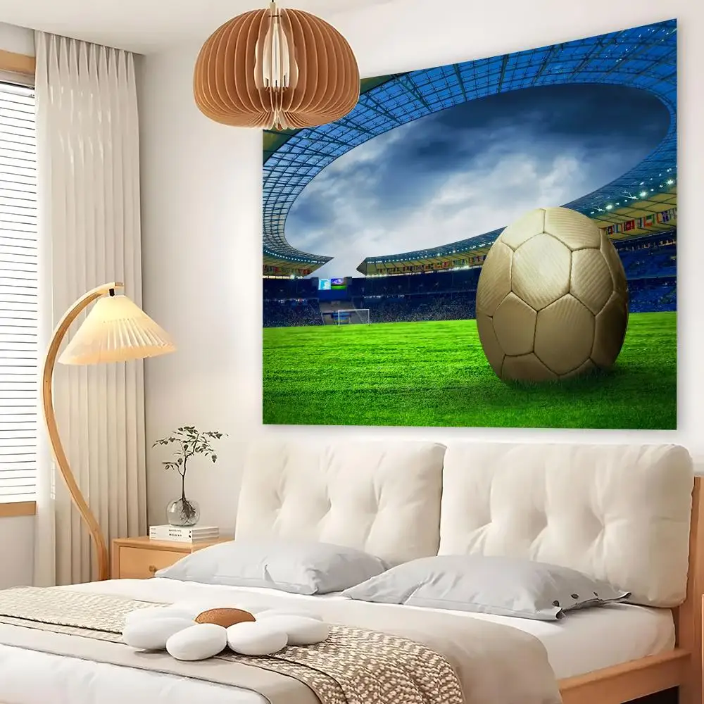 

Football Stadium Cool Tapestry Custom Home Living Room Bedroom wall decor Wallpaper Backdrop Cloth With clips