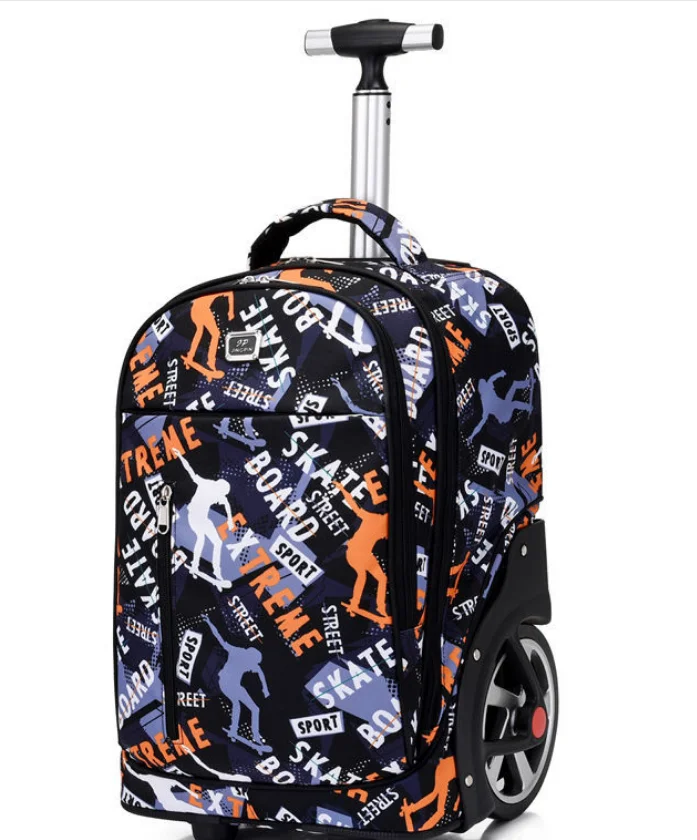 19 Polegada escola mochila de rolamento para adolescentes grandes rodas viagem trolley baackpack saco sobre rodas crianças rolando bagagem sacos