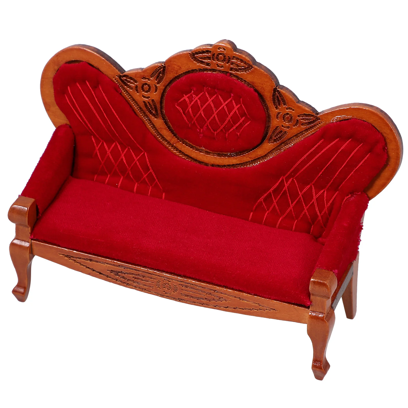 Dollhouse Sofa Couch for Kids Mini Toys Decoration Decorative Supply Miniature Furniture Model