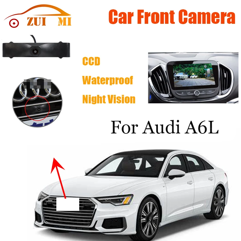 

Car Front View Parking CCD Night Vision LOGO Camera Wide Angle 170° Waterproof For Audi A6L 2016~2019 High Quality Shockproof