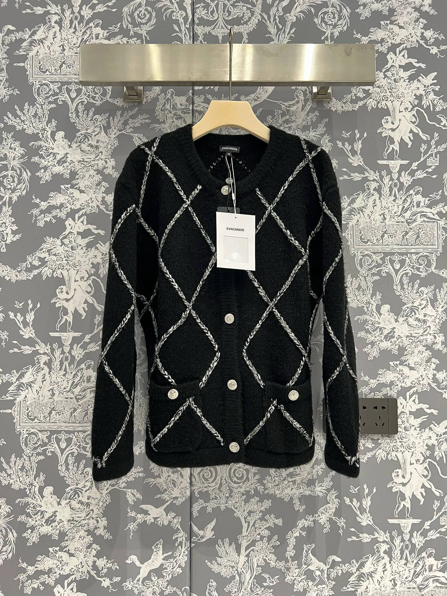 Vacandis-cárdigan de lana a cuadros para mujer, Tops de punto de manga larga con cuello redondo, botonadura única, elegante, Vintage, informal, dulce, Primavera, nuevo