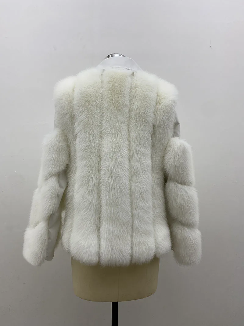 ZADORIN Top Mode Luxus FAUX Fuchs Pelzmantel Motorrad PU Leder Drehen Unten Kragen Warme Faux Pelz Jacke Frauen Herbst Winter Neue