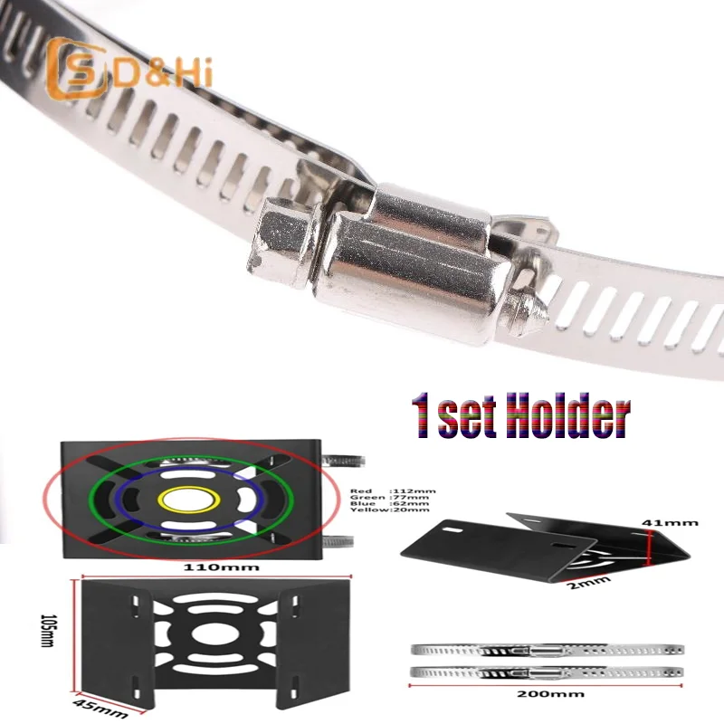 1 Set Universal Joint Pole Column Holding Monitoring Bracket Camcorder Back Stand Iron Hoop Plate Street Light Pole Mount Holder