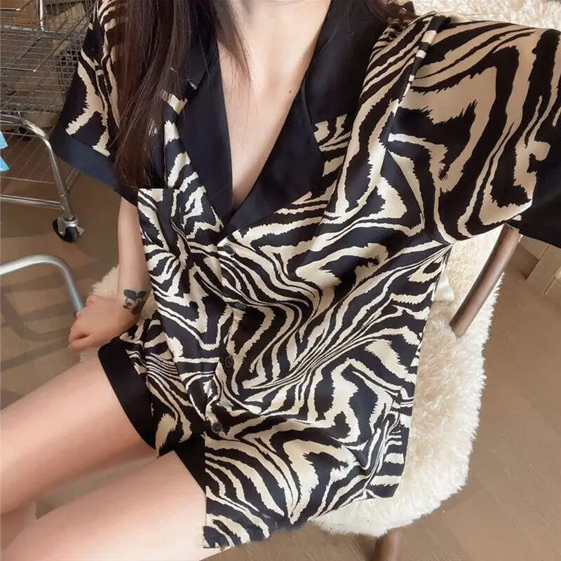 

Korean Sweet Girl Short Sleeve Shorts Pajamas Summer Youth Cute Doll Collar Home Clothes Fashion Student Set New Comfortable