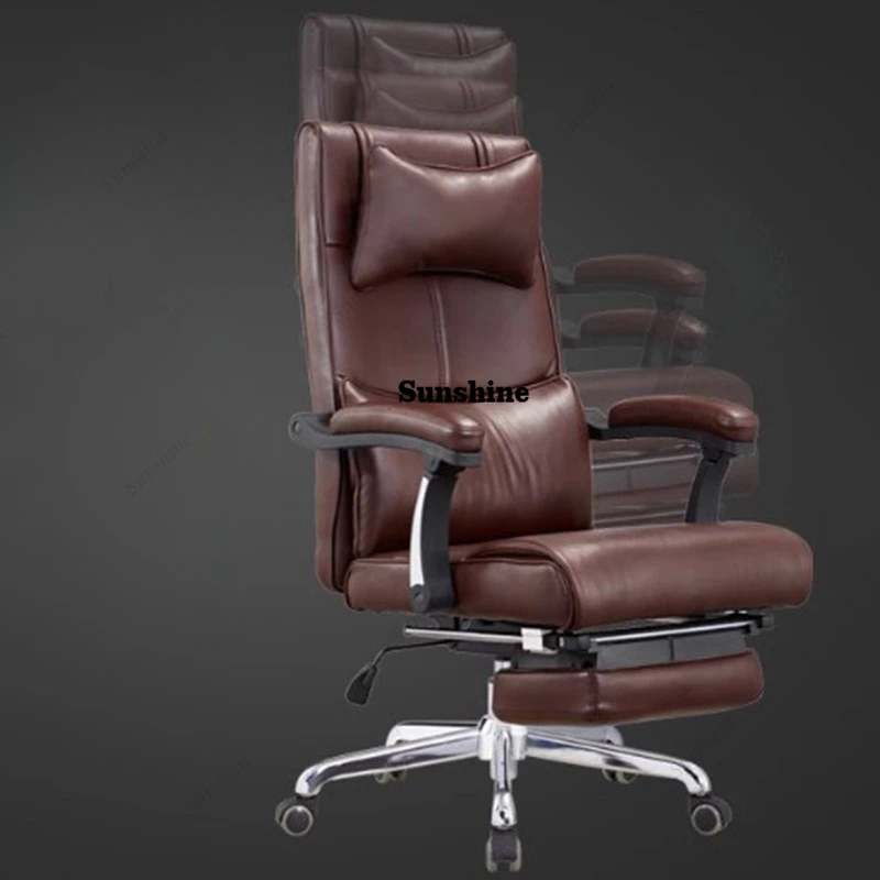 Italian Leather Office Chair Rotating Gaming Designer Computer Office Chair Nordic Luxury Cadeiras De Escritorio Furniture