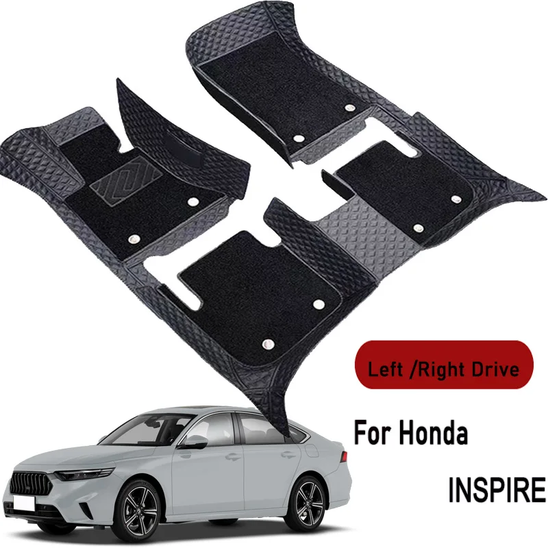 Car floor mats for Honda INSPIRE 2019 2020 2021 2022-2025 Customauto foot Pads automobile carpet cover interior accessories