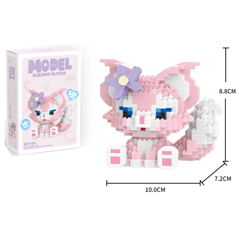Animation Building Blocks Mickey Minnie Don Puppy Cartoon Model Miniature Building Blocks Action Doll Children's Toy Christmas G 15