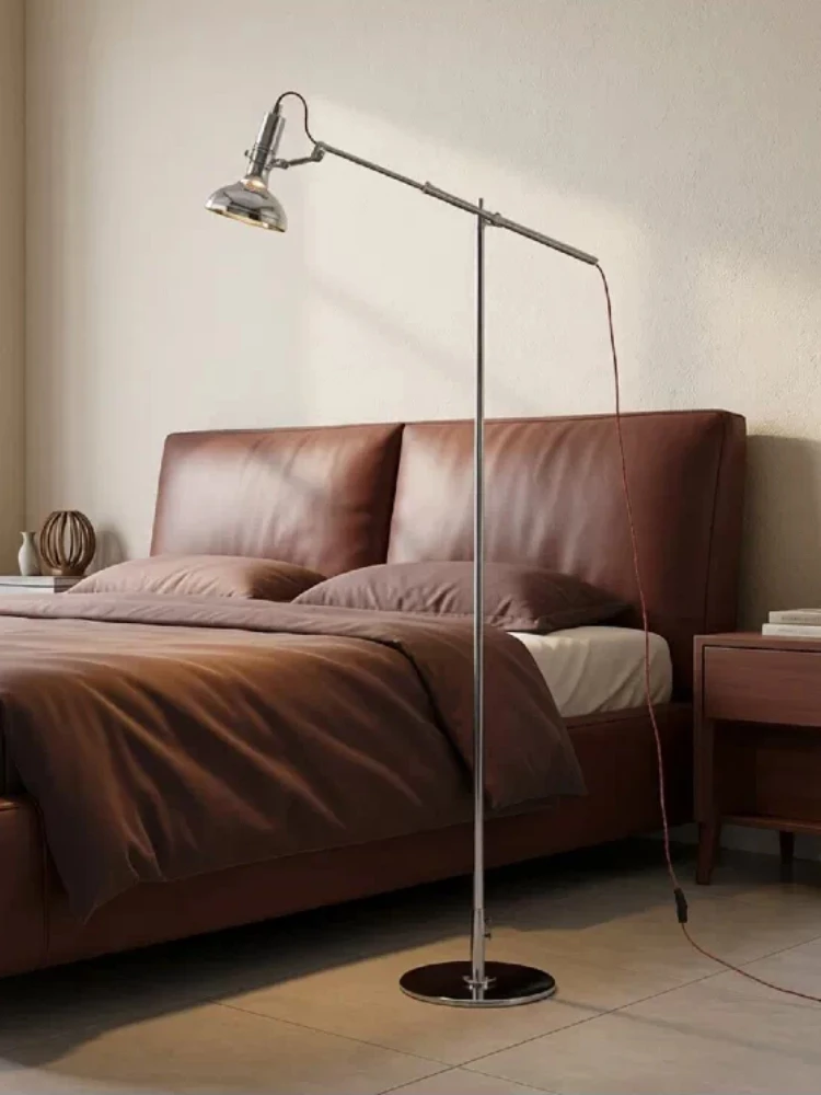 Bauhaus retro bedroom swing arm telescopic floor lamp industrial style study work LED eye protection light