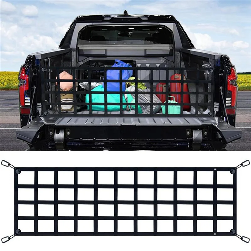 A19Q-Auto Kofferbak Organisator Netto Bescherming Pickup Truck Bed Cargo Mesh Achterklep Netto Cargo Opslag Netting Divider Accessoires