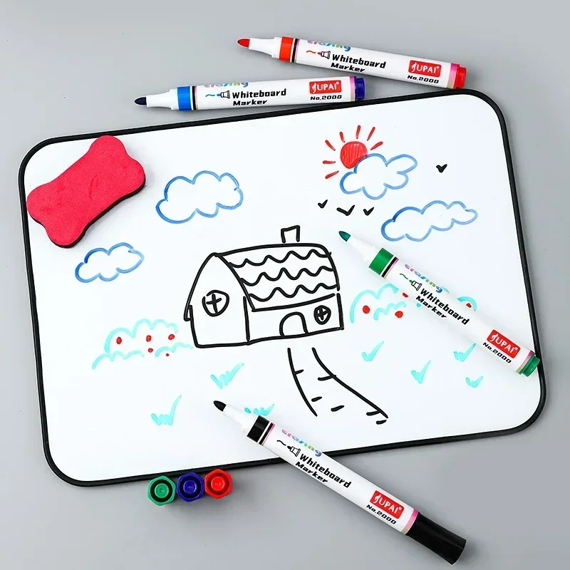 4 Kleuren Droog Uitwissen Whiteboard Marker Pen Schoolbord Uitwisbare Krijt Pennen Geurloos Wit Bord Markers Kantoor School Briefpapier