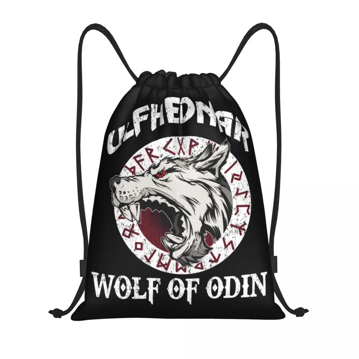 Ulfhednar Wolf Of Odin Viking Drawstring Backpack Women Men Sport Gym Sackpack Portable Shopping Bag Sack