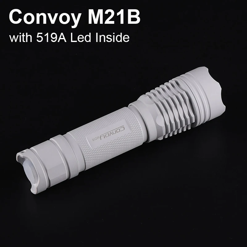 Convoy Mao M21B with 519A Led Flashlight Linterna Flash Light 21700 Torch Camping Fishing Lamp Police Fireman Work Light