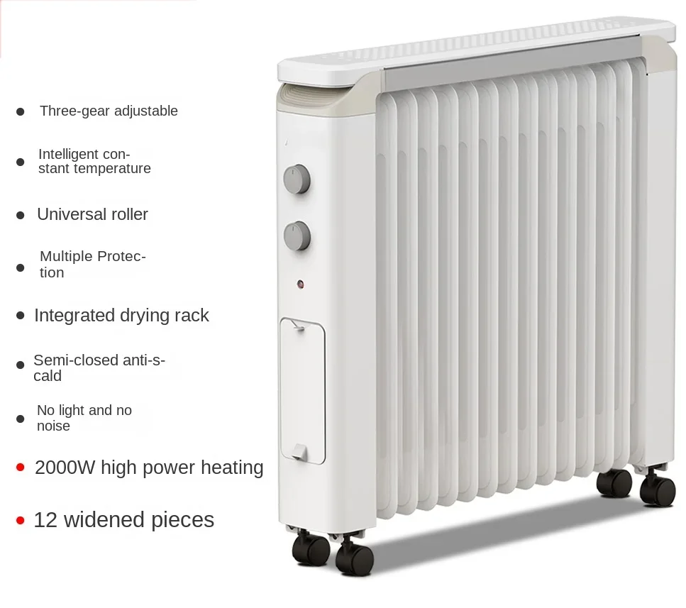 Large Upgrade Oil Heater, Household Energy-saving, Whole House Heating, Electric Heater, Office Heater, Magic Appliance, Electri