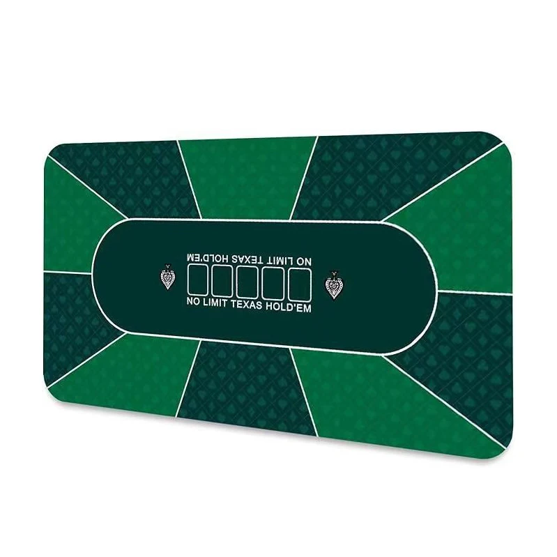 120-×-60-センチメートルグリーンテキサスホールデムポーカーゲームマットファミリーパーティーポーカーゲームマットパーティーエンターテイメントアクセサリー