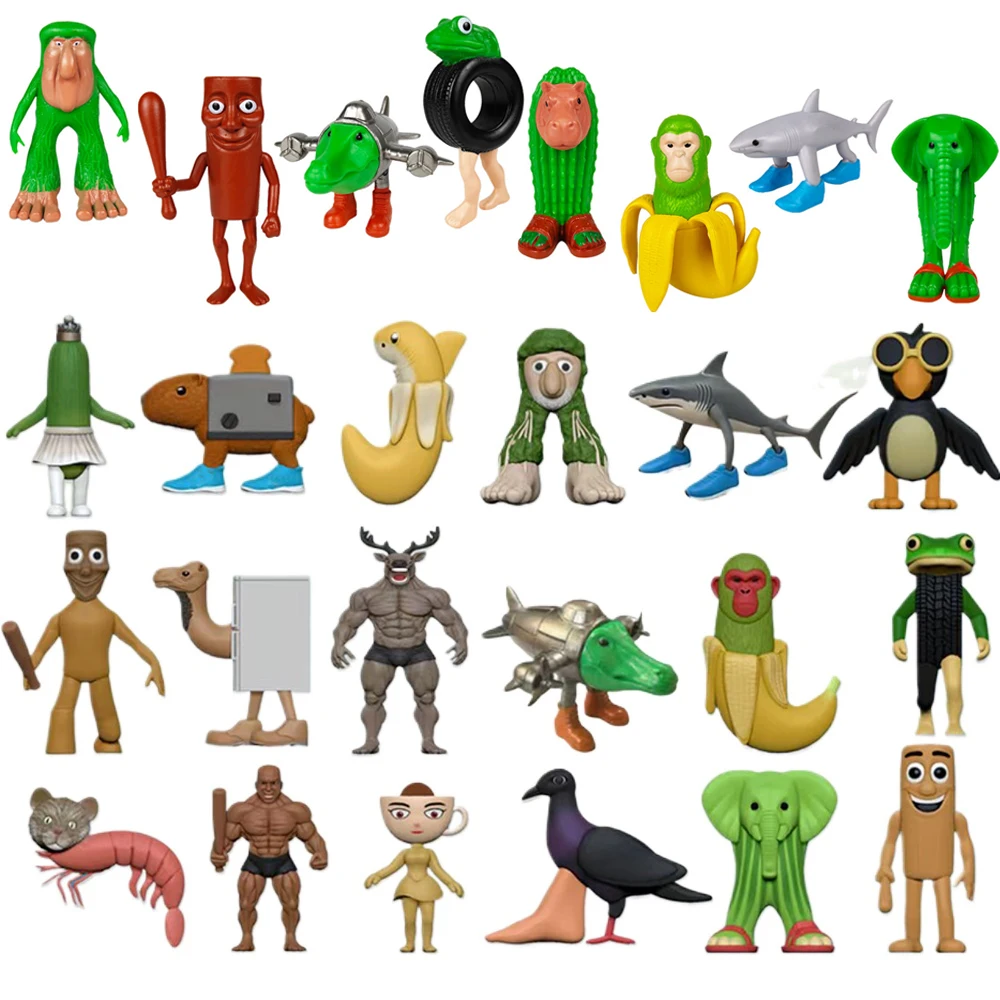 

Italian Brainrot Tung Sahur Figure Toy Tralalero Tralala Figures Bombardino Crocodilo Shimpanzini Bananini Model Decor Doll Gift