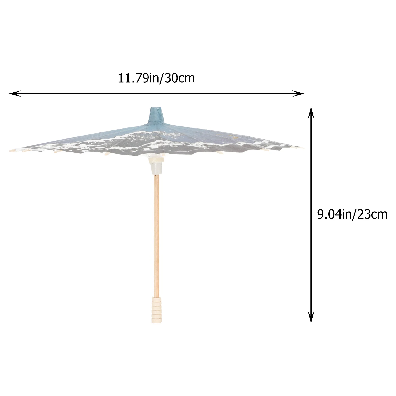 

2Pcs Japanese Style Paper Umbrella Durable Wood Handle Compact Size Photography Prop Festival Decoration Japanese Paper Umbrella