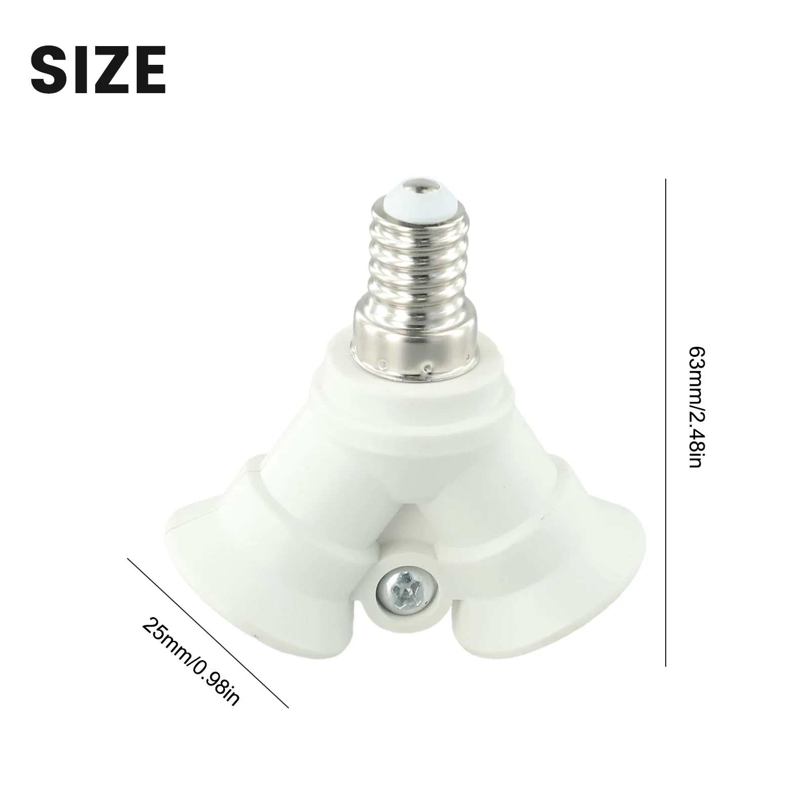 

Lighting Accessories Attachment Adjustable Base Lamp Holder Ceiling Rotatable PBT E14 Light Bulb Splitter 2in1