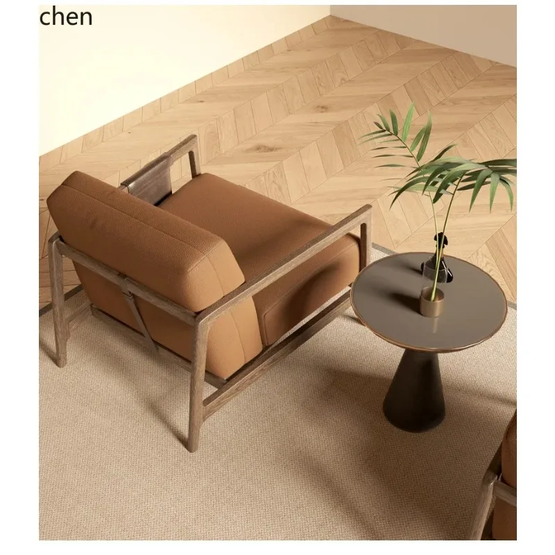 YZ-1 Sofa Chair Solid Wood Living Room Household Single Chair Nordic Creative Small Apartment Leisure Sofa Chair