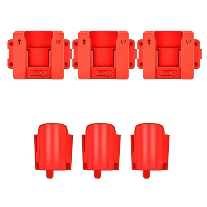 

For Milwaukee 12V 18V Lithium Battery Wall Mount Dock Holder Battery Storage Rack Bracket M12 Fixing Bracket