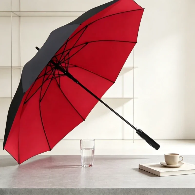 Oversized Automatic Umbrella Double Layer Heavy Duty Windproof Stormproof Rainproof UV Sunshade All Weather Outdoor Use 장우산