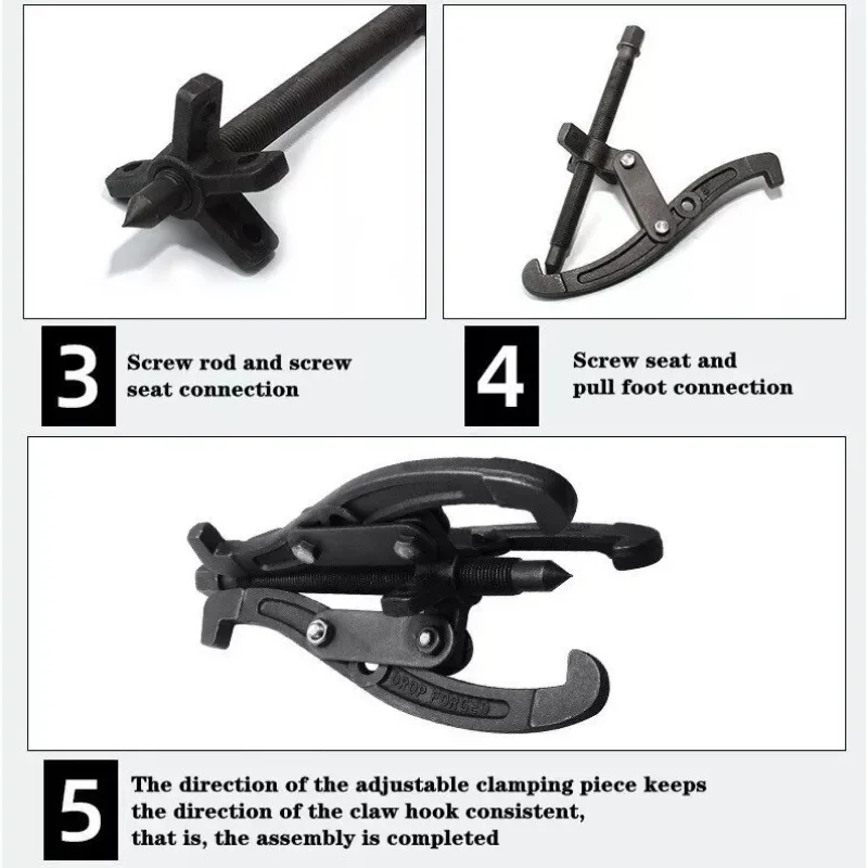 3/4/6 cala ściągacz, 2 szczęki/3 szczęki z odwracalnymi szczękami, narzędzie do wyjmowania koła zamachowego łożyska koło krążek