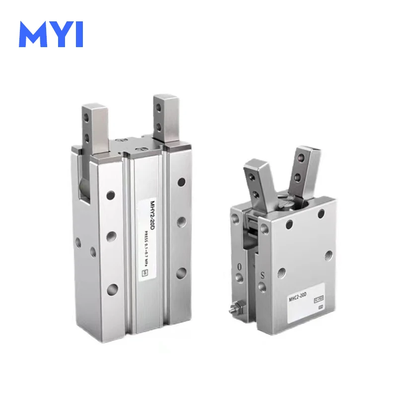 MHY2 MHC2 Angular Type Air Gripper Double Acting Pneumatic Cylinder Y 180 Degree Angular Aluminium Clamps