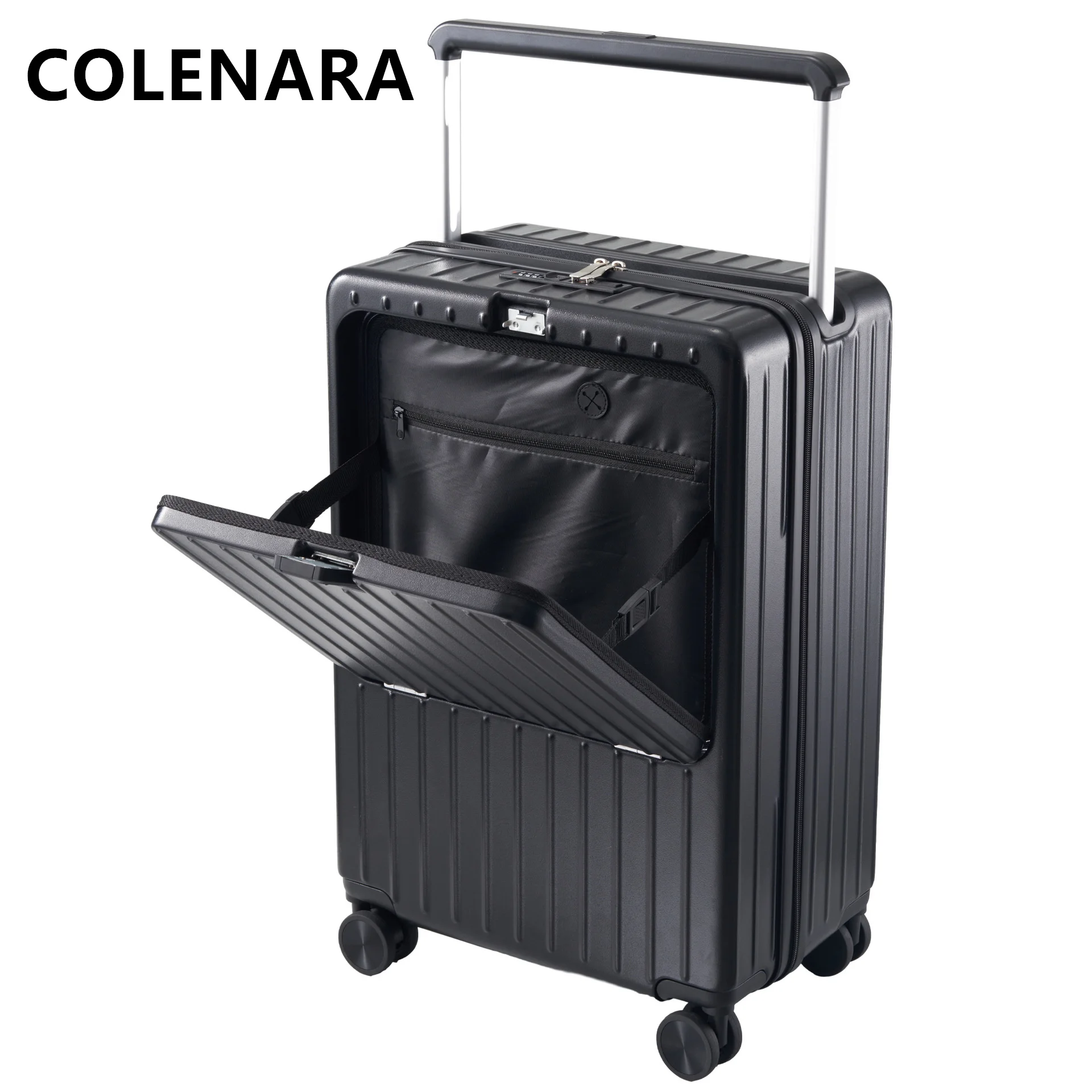 COLENARA Nuova valigia 20 "22" 24 pollici PC scatola d'imbarco trolley multifunzionale scatola password da donna bagaglio da viaggio bagaglio a mano