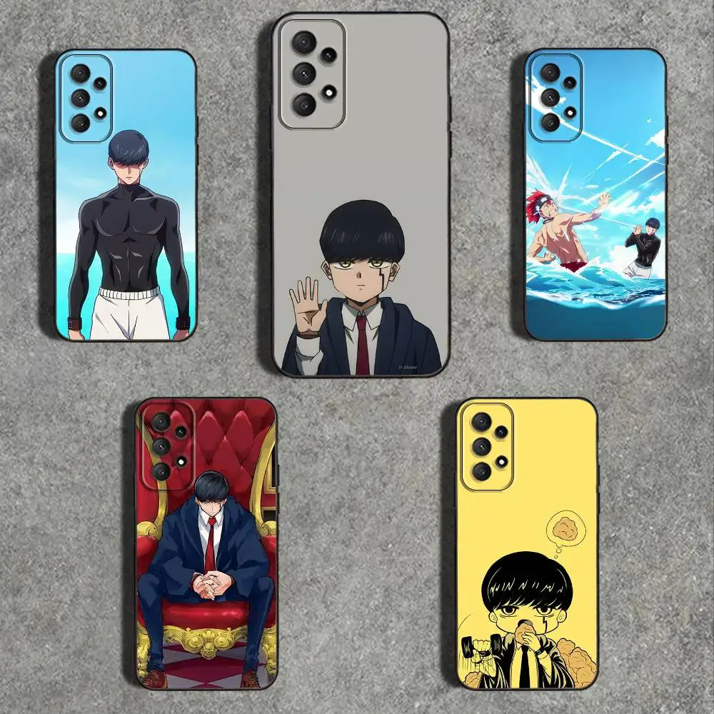 

Mashle M-Magic and Muscles Phone Case For Samsung Galaxy A73,31,32,72,41,53,52,71,22,5G,Note,J7,8,9 Soft Black Cover